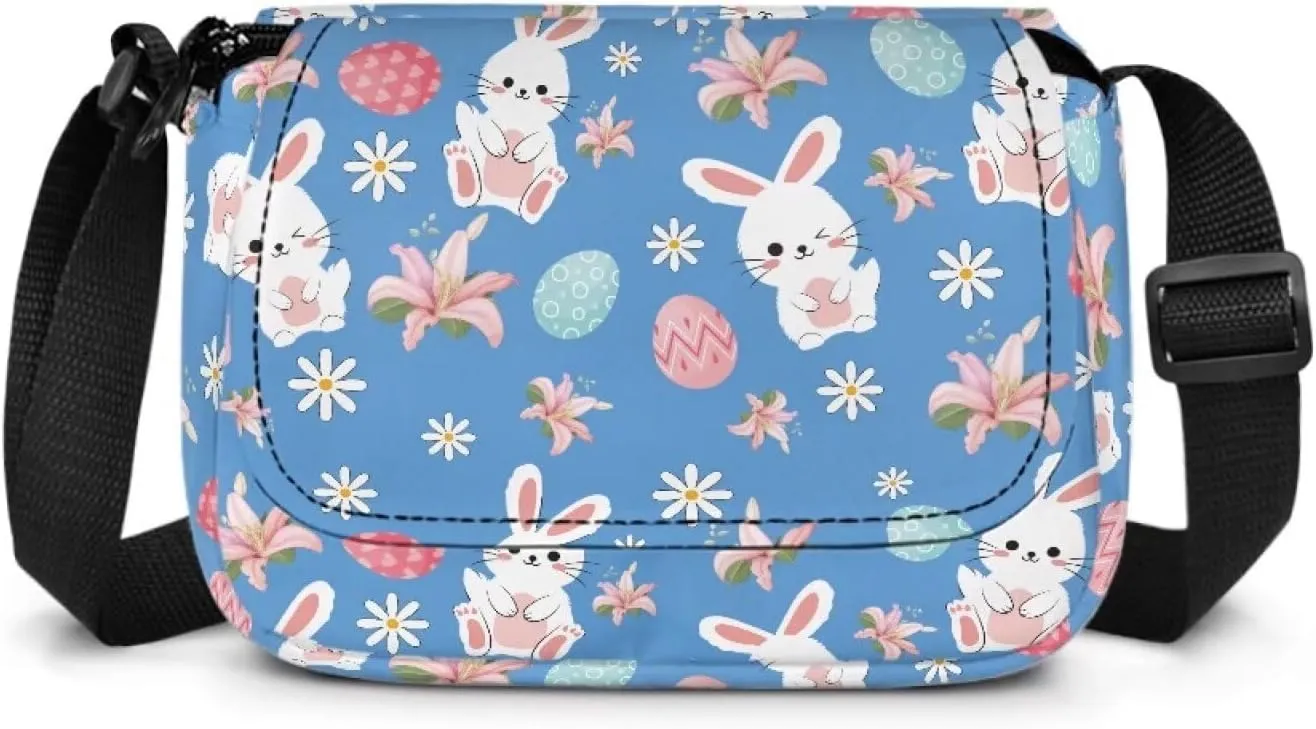Kids Fashion Crossbody Purse Lightweight Messenger Bag with Zipper and Adjustable Strap for School Travel