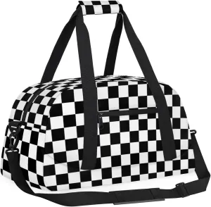 Kids Overnighter Duffel Bags for Boys Girls, Checkerboard Carry-On Size Sports Gym Bag for School Practice or Overnight Travel Weekender Sleepover Tote Bag