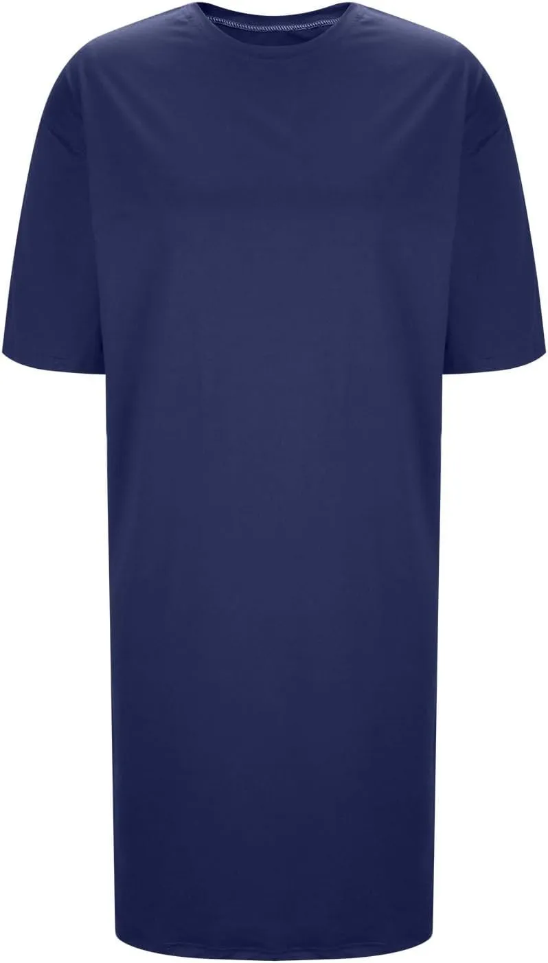Knee Length T-Shirt Dress for Women Loose Short Sleeve Summer Pullover Dresses Casual Comfy Lounge Tunic Dress