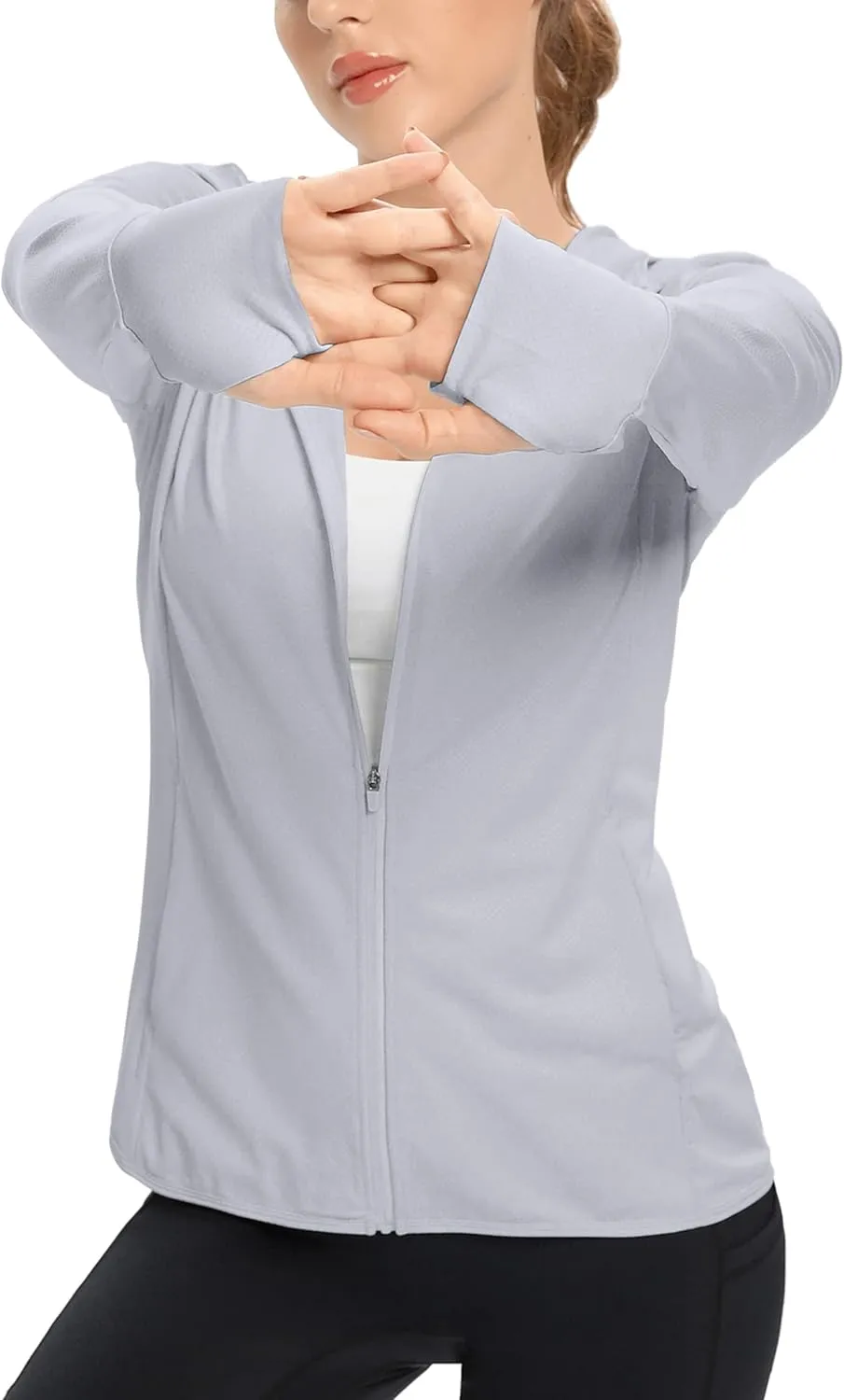 KPSUN Women's UPF 50  UV Sun Protection Clothing Zip Up Hoodie SPF Long Sleeve Sun Shirt Fishing Hiking Outdoor Jacket