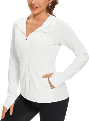 KPSUN Women's UPF 50  UV Sun Protection Clothing Zip Up Hoodie SPF Long Sleeve Sun Shirt Fishing Hiking Outdoor Jacket