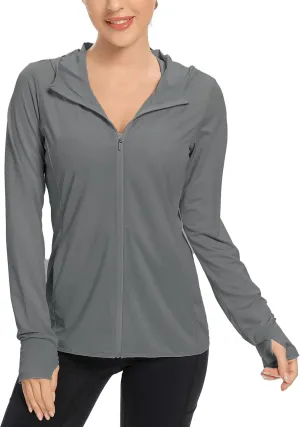 KPSUN Women's UPF 50  UV Sun Protection Clothing Zip Up Hoodie SPF Long Sleeve Sun Shirt Fishing Hiking Outdoor Jacket