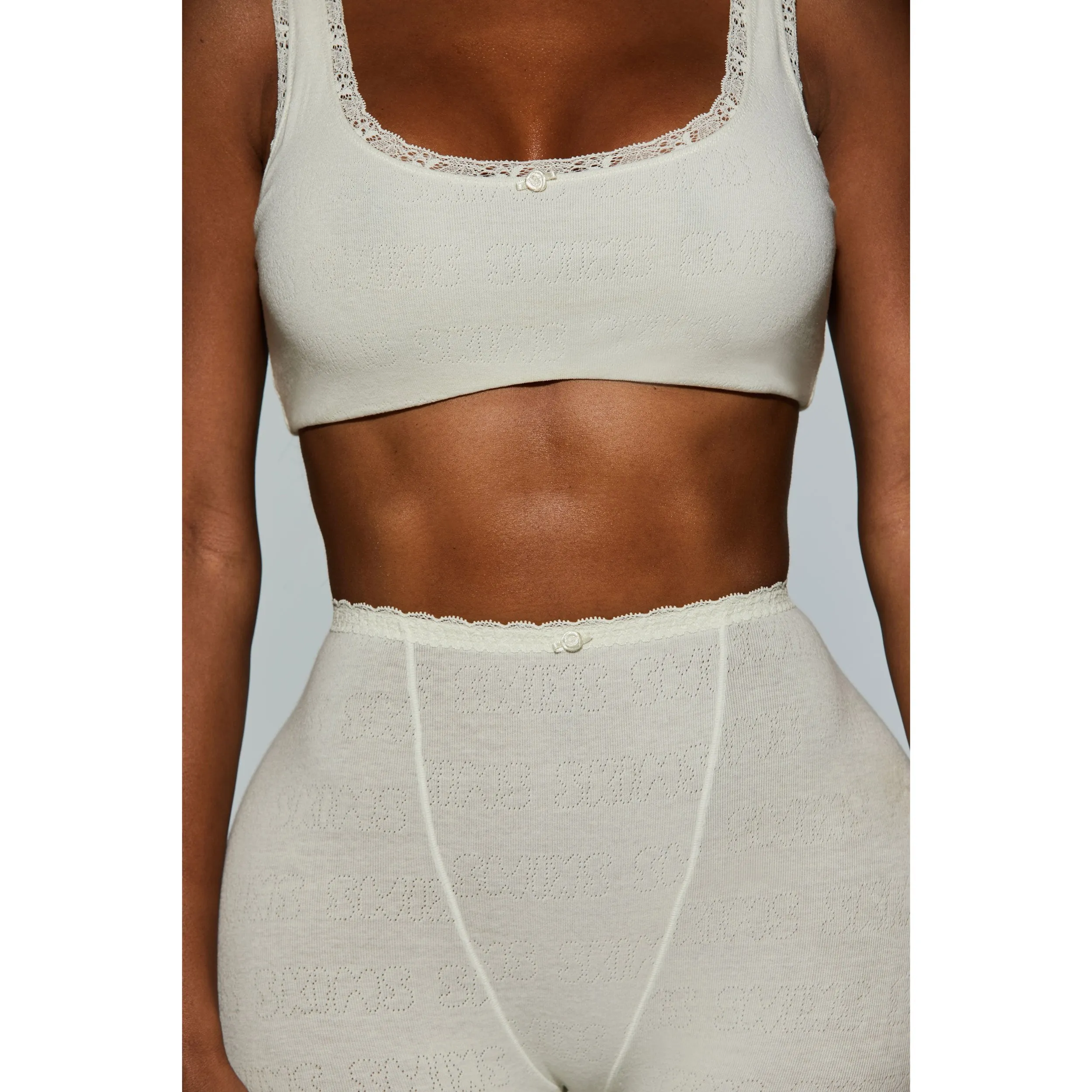 LACE POINTELLE BOXER | BUBBLE GUM