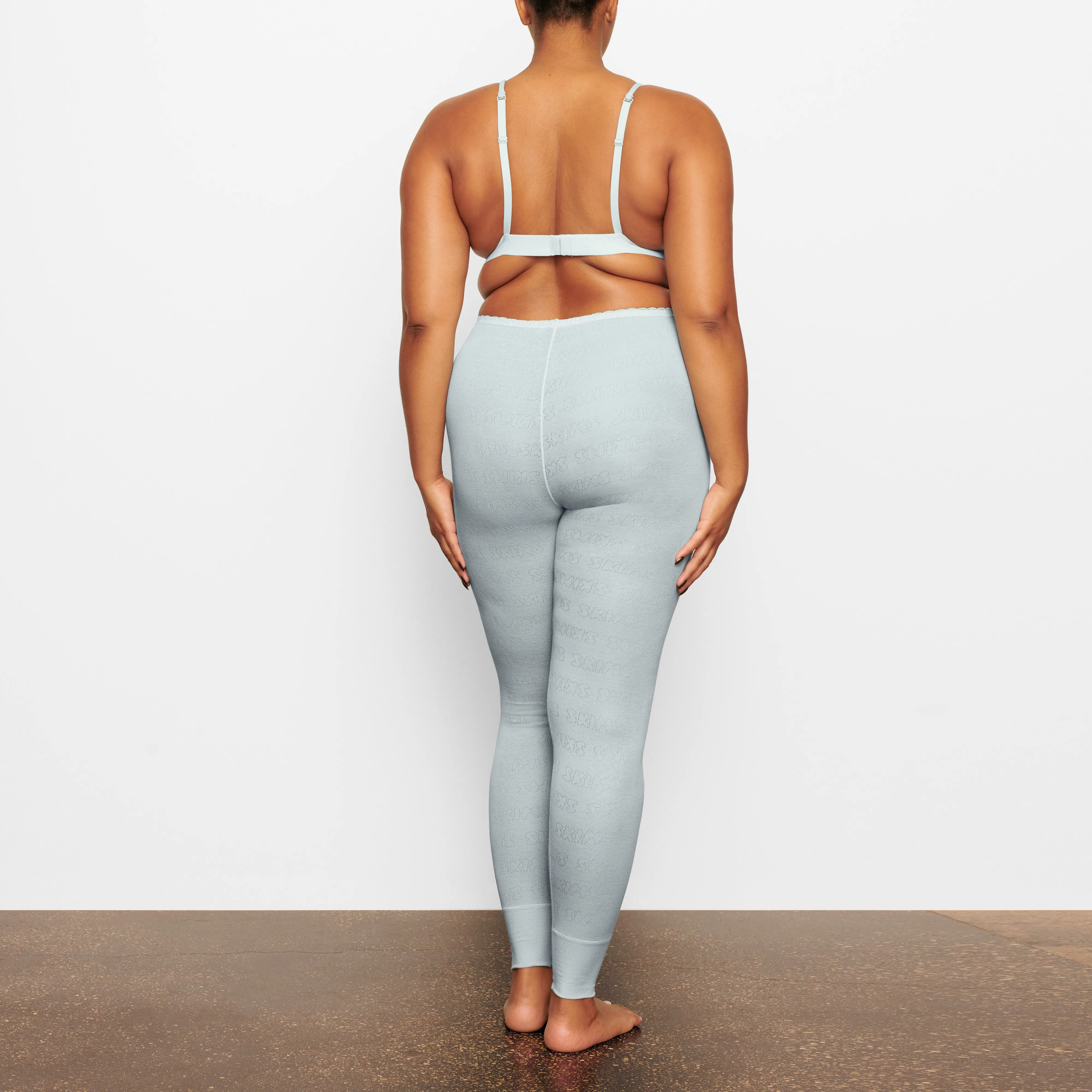 LACE POINTELLE LEGGING | SKY