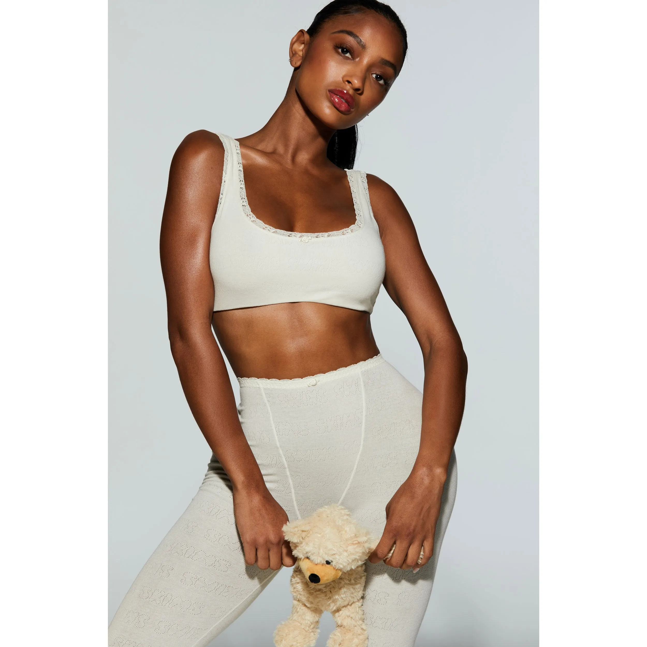 LACE POINTELLE LEGGING | SKY