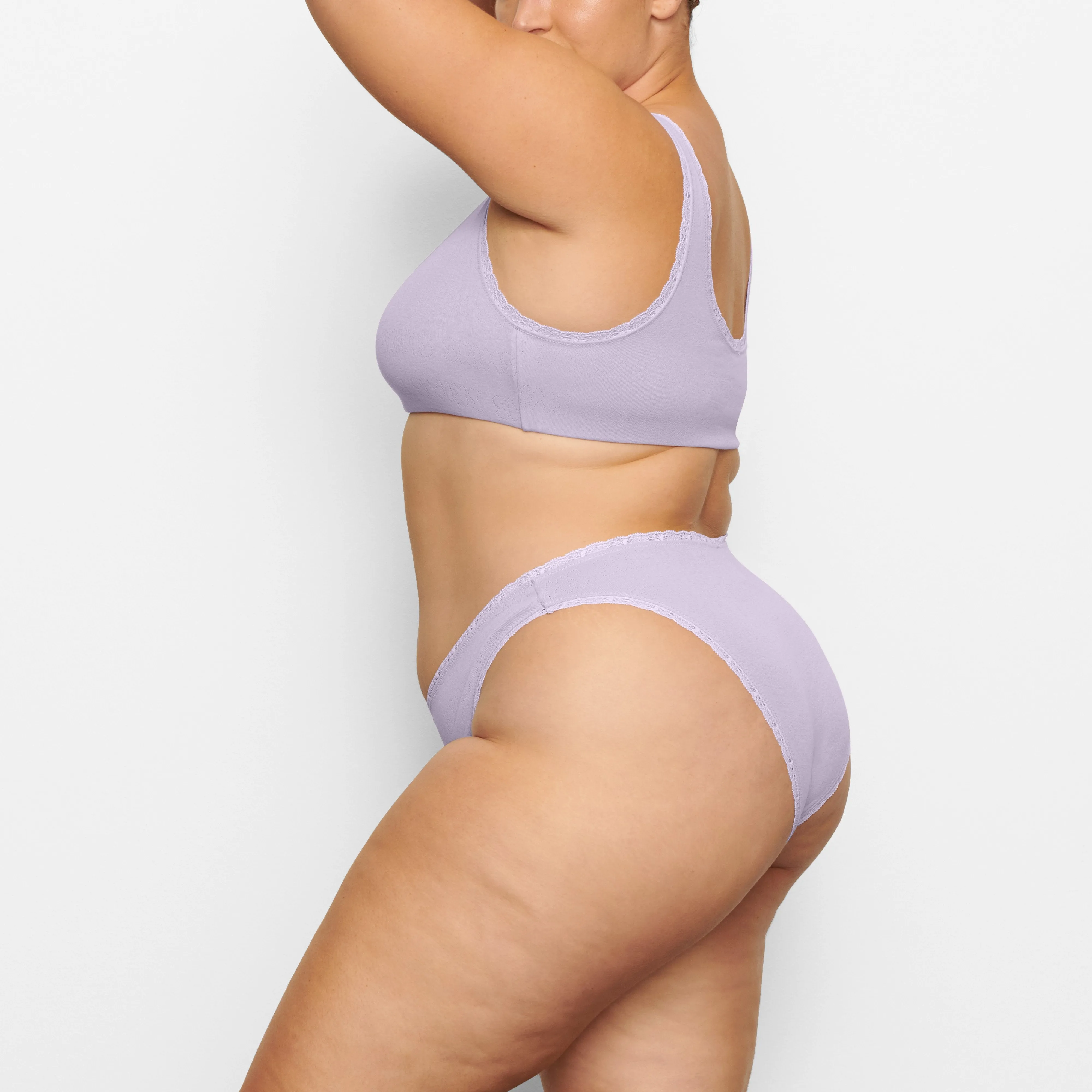 LACE POINTELLE SCOOP NECK BRALETTE | LAVENDER