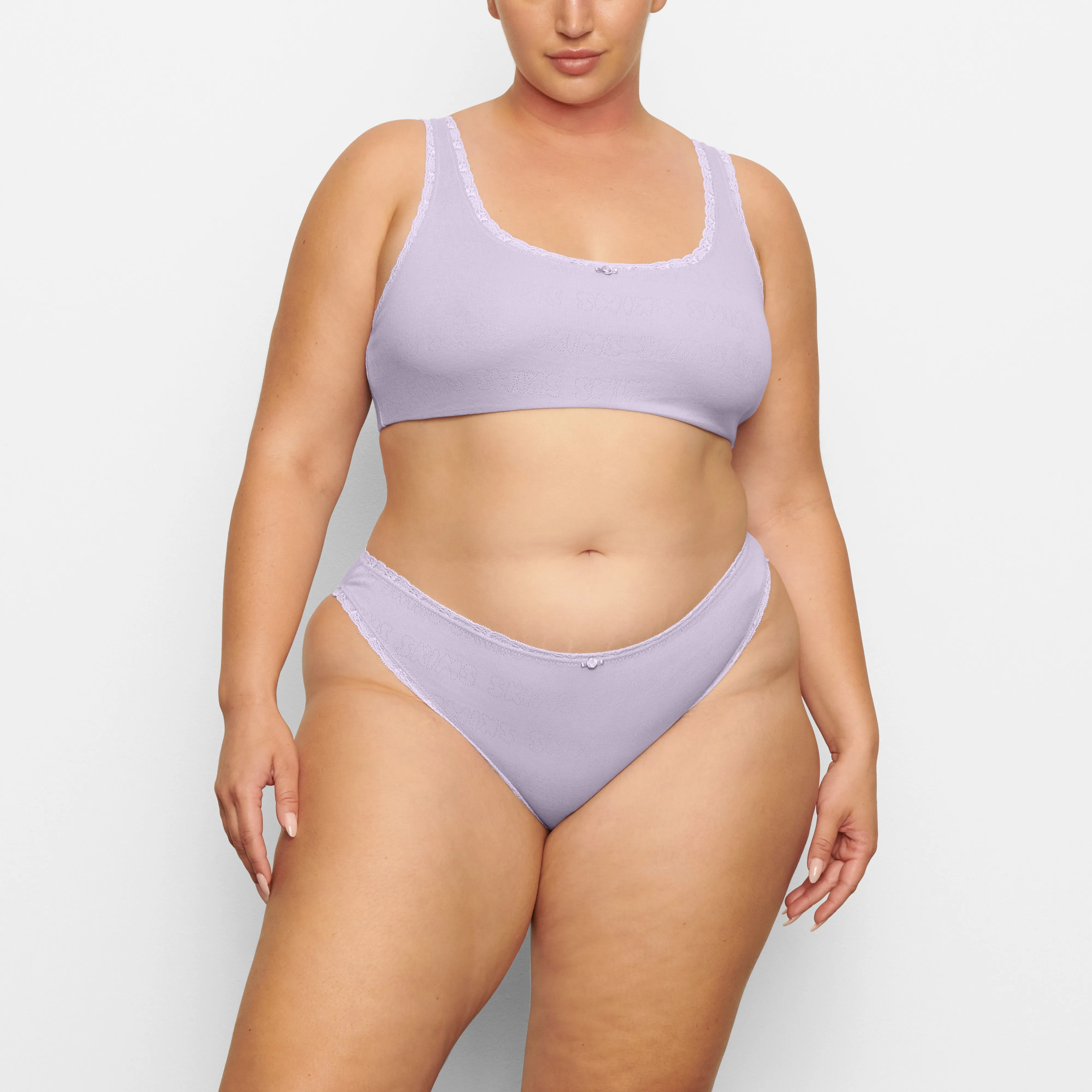 LACE POINTELLE SCOOP NECK BRALETTE | LAVENDER