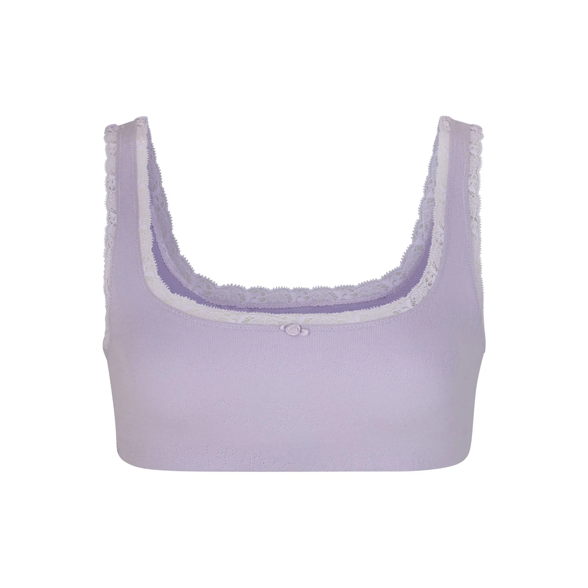 LACE POINTELLE SCOOP NECK BRALETTE | LAVENDER