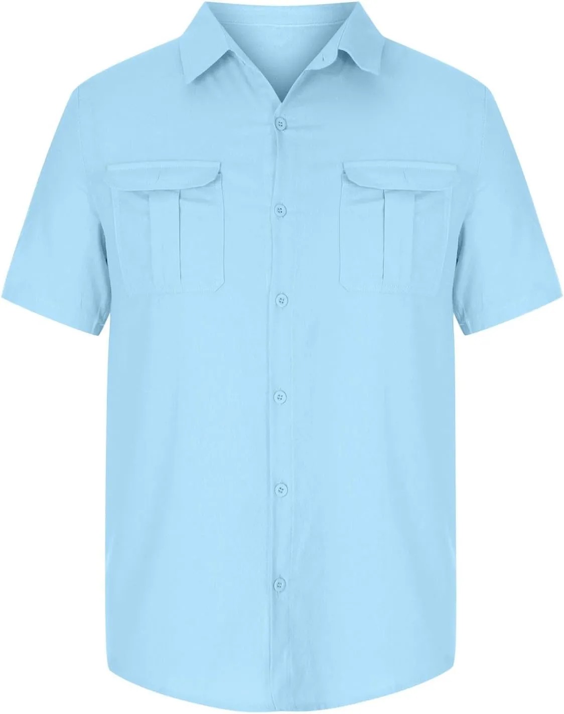 Linen Shirts for Men Short Sleeve Button Down Shirt Summer Vacation Clothes Hawaiian Beach Tops Hawaiian Work Shirt