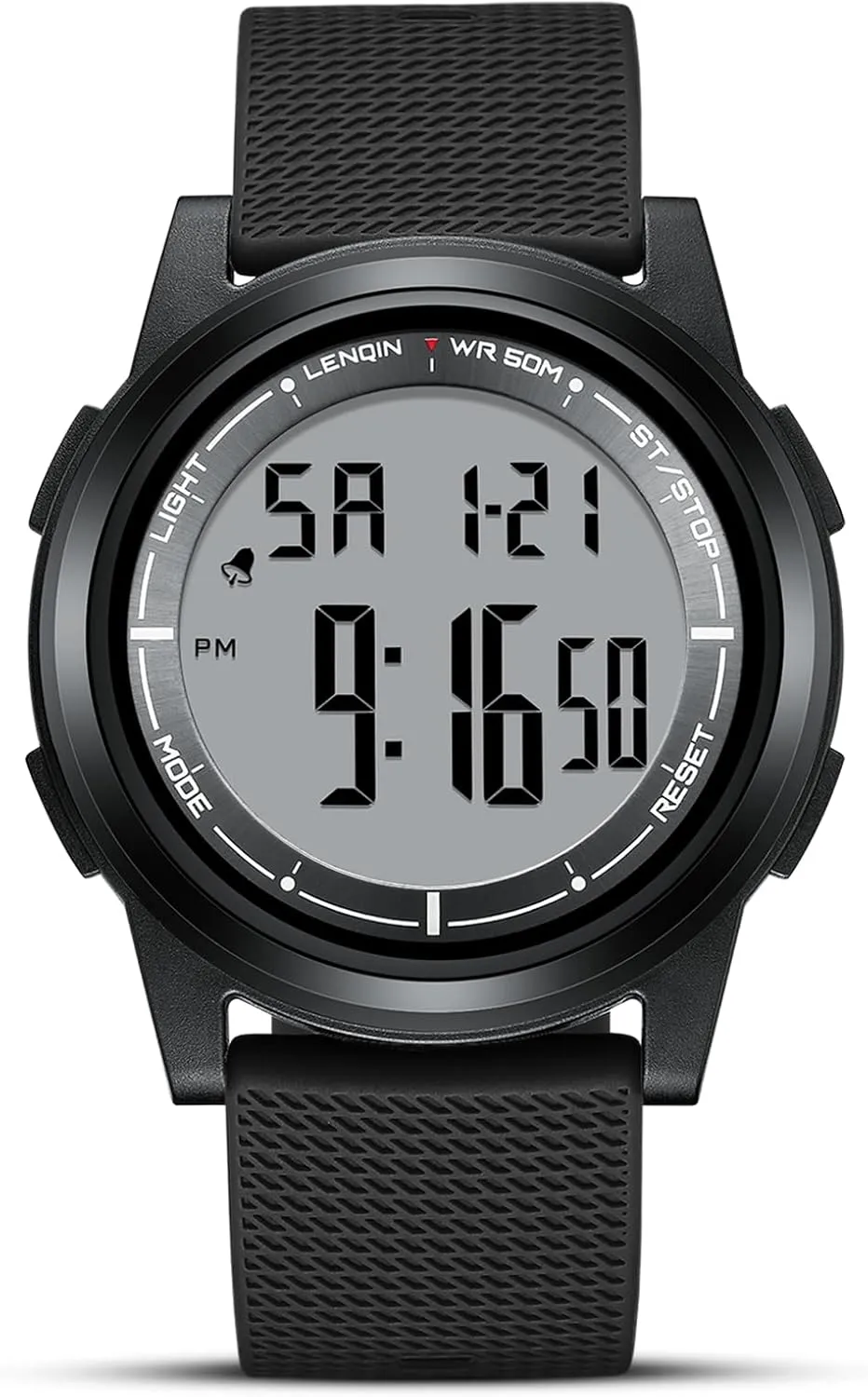 LN LENQIN Mens Watches Digital Watch for Men Stopwatch Ultra-Thin Minimalist Military Sports Waterproof Mens Wrist Watches with LED Backlight/Alarm/Timer/Date