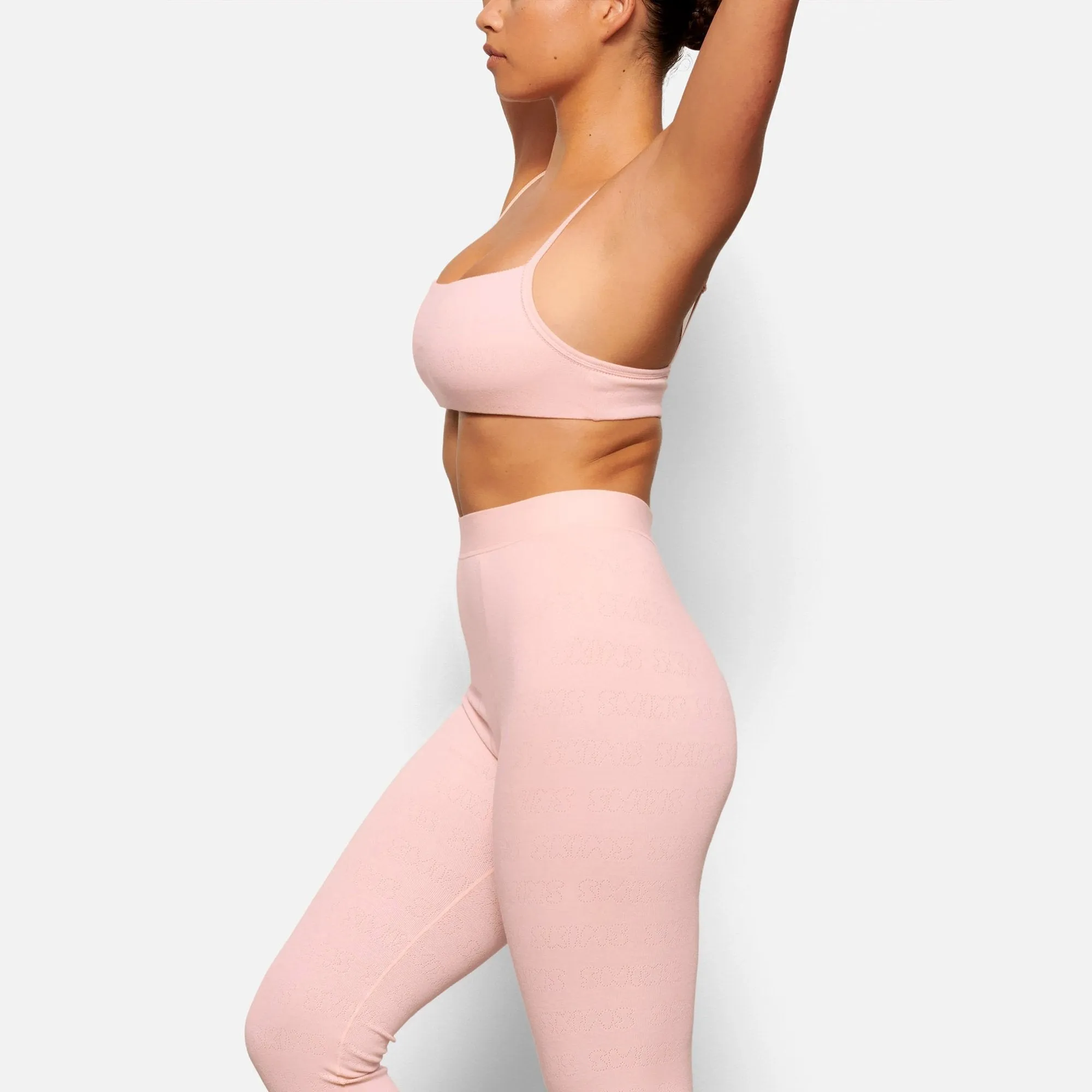 LOGO POINTELLE SCOOP NECK BRALETTE | QUARTZ