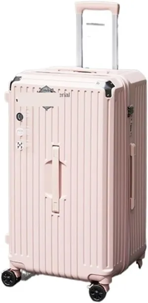 Luggage 20/28/36/50 Inch Large Size Suitcase Rectangular Carry-on Luggage PC Suitcases Travel Trolley Case with Five Spinner Wheels Suitcase(Pink,36 inch)