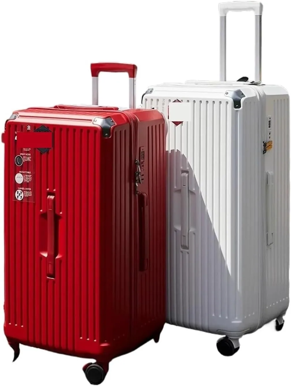 Luggage 20/28/36/50 Inch Large Size Suitcase Rectangular Carry-on Luggage PC Suitcases Travel Trolley Case with Five Spinner Wheels Suitcase(Pink,36 inch)