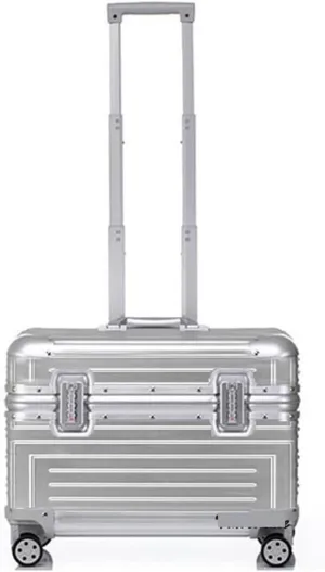 Luggage Aluminum Spinner 18" Camera Trolley Suitcase Luggage Bag Photography Suitcase On Wheels Suitcase(Silver,22 inch Check in)