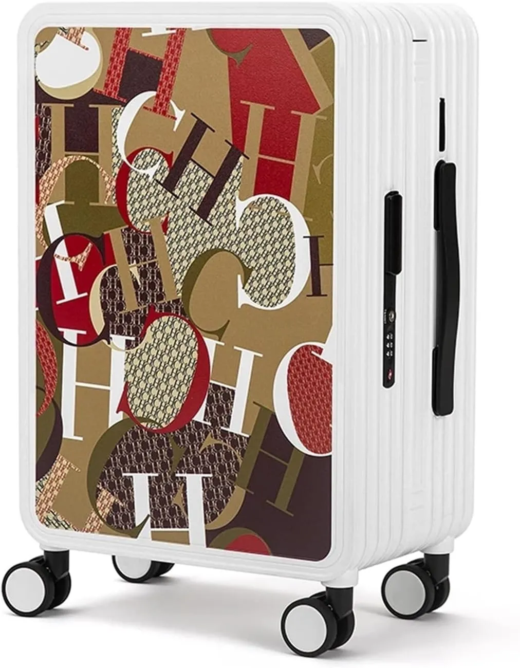 Luggage Classic Fashion Unisex New Roller Luggage Letter Large Capacity Business Travel Luggage Suitcase(Style5)