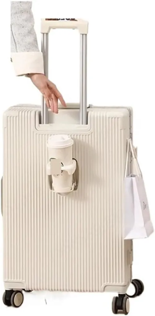 Luggage New Opening Multifunction Suitcase Aluminium Frame Luggage Large Capacity Universal Wheel 20 inch Password Carry Trolley Case Suitcase(6,20 inch)