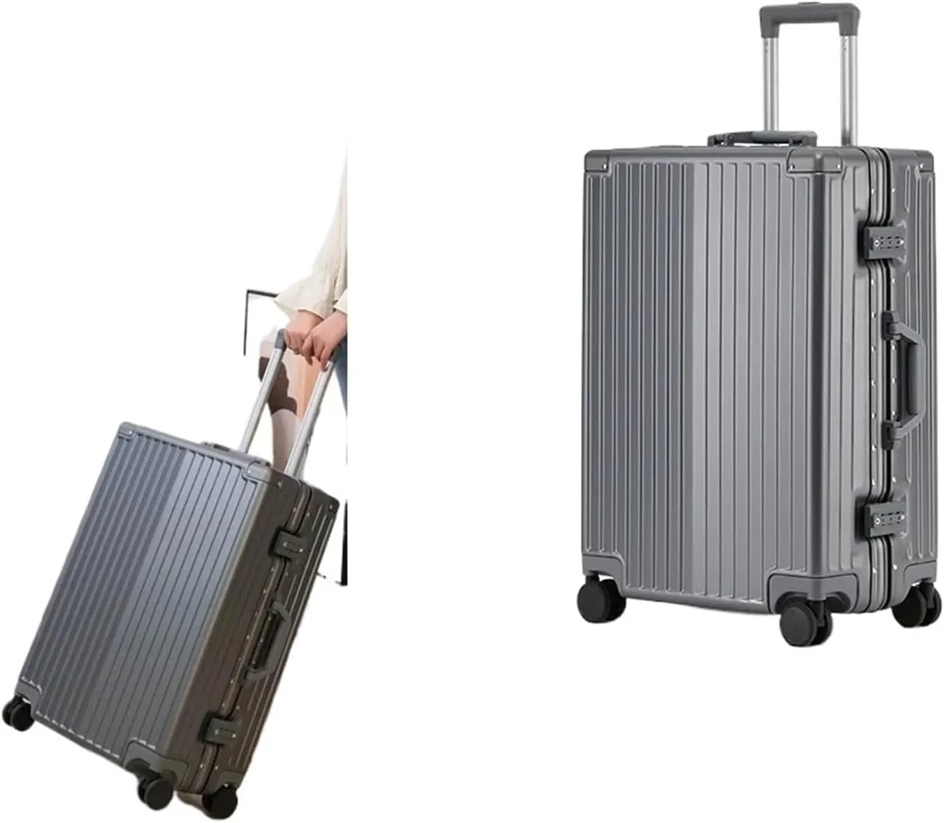 Luggage Travel Suitcase Universal Wheel Luggage Men And Women Large Size Trolley Case Ins Internet Hot New Password Boarding Bag Suitcase(V,20 inches)