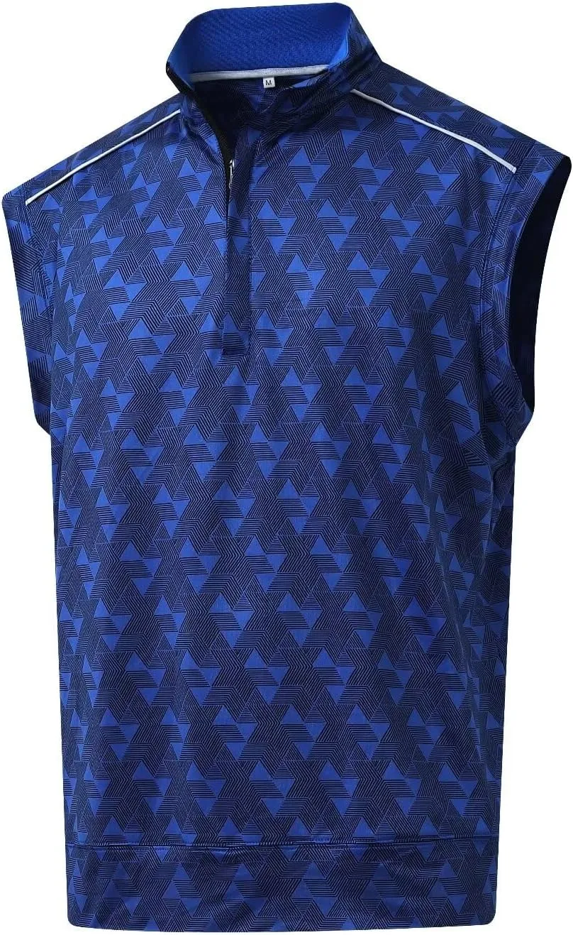 M MAELREG Golf Vests For Men Dry Fit Lightweight Moisture Wicking Performance Sports Breathable Golf 1/4 Zip Pullover Men