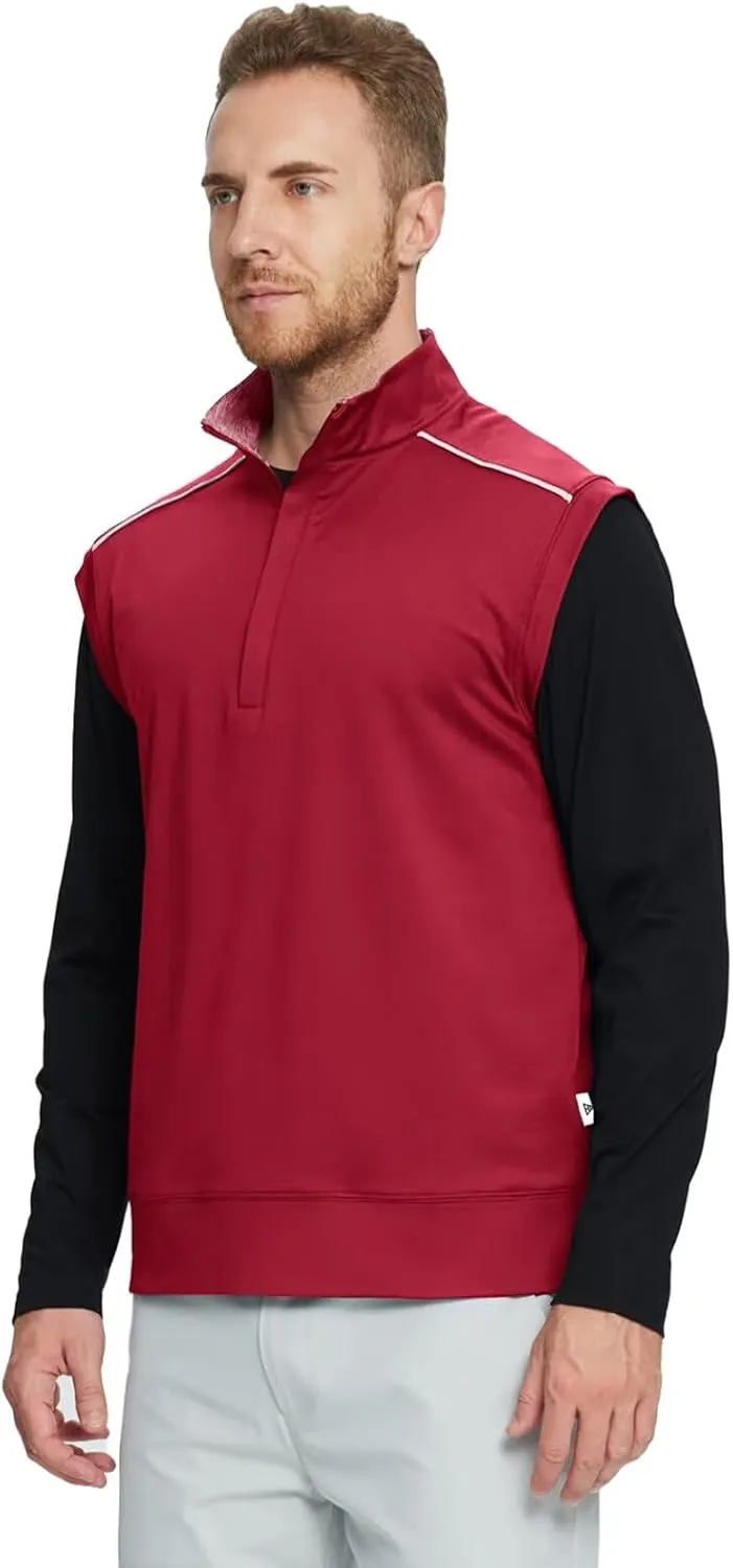 M MAELREG Golf Vests For Men Dry Fit Lightweight Moisture Wicking Performance Sports Breathable Golf 1/4 Zip Pullover Men
