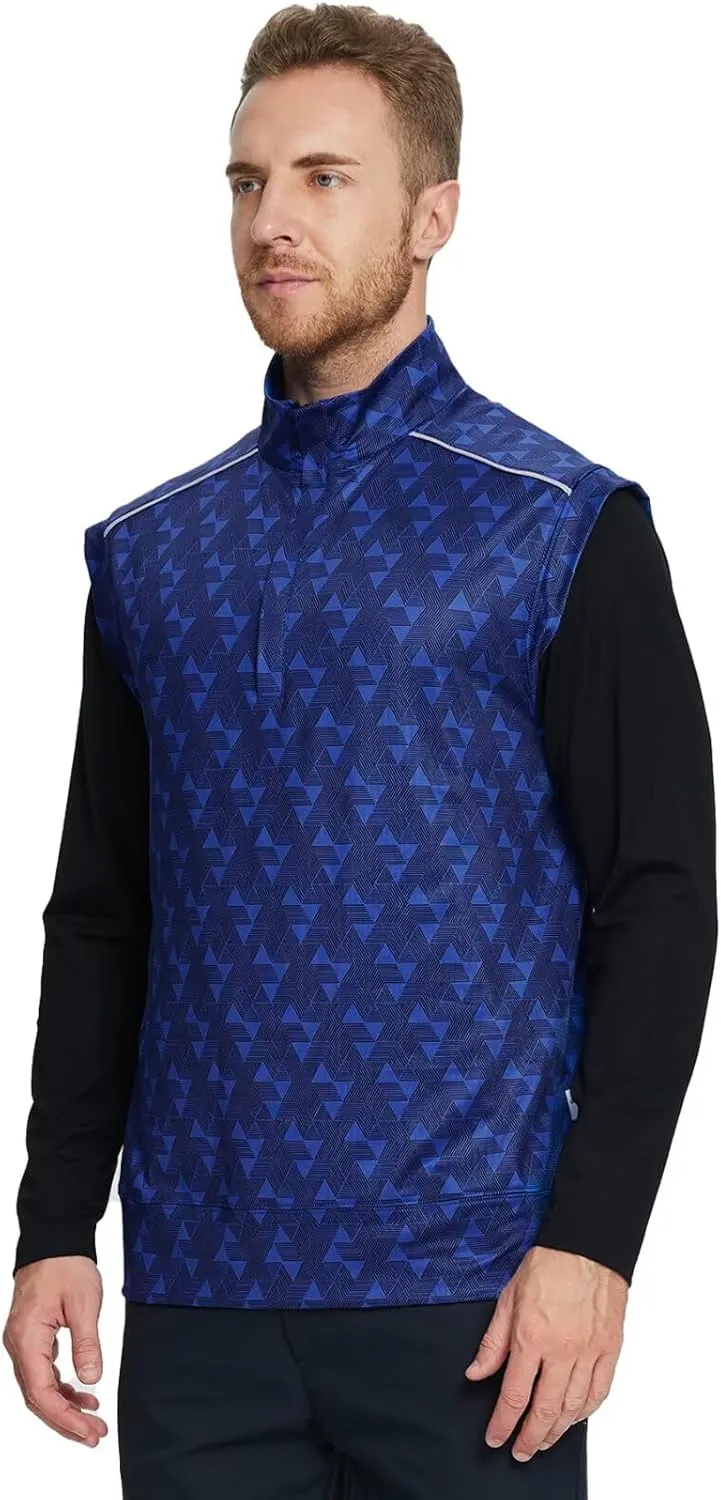 M MAELREG Golf Vests For Men Dry Fit Lightweight Moisture Wicking Performance Sports Breathable Golf 1/4 Zip Pullover Men