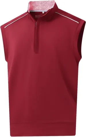 M MAELREG Golf Vests For Men Dry Fit Lightweight Moisture Wicking Performance Sports Breathable Golf 1/4 Zip Pullover Men