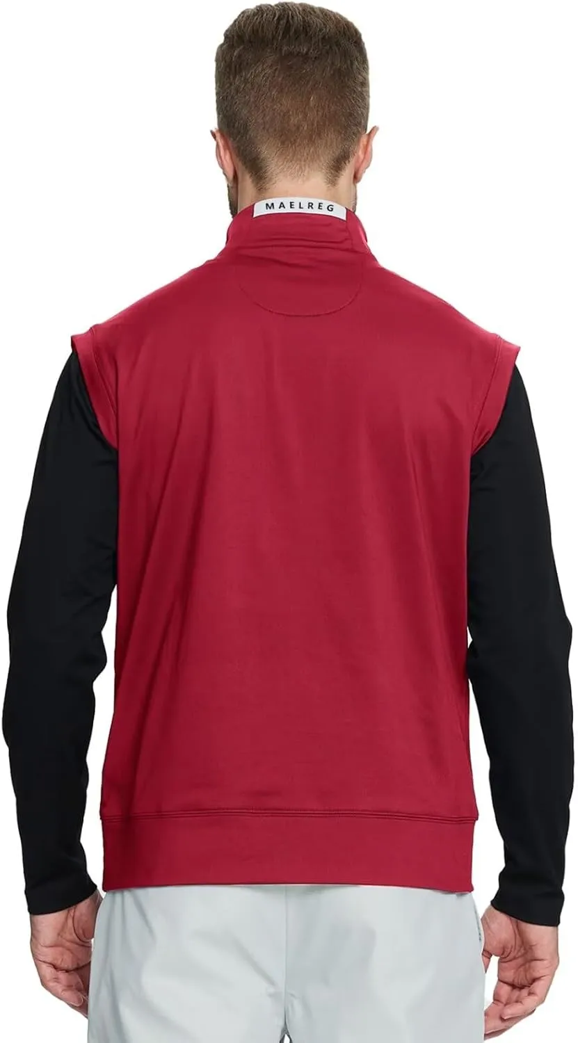M MAELREG Golf Vests For Men Dry Fit Lightweight Moisture Wicking Performance Sports Breathable Golf 1/4 Zip Pullover Men