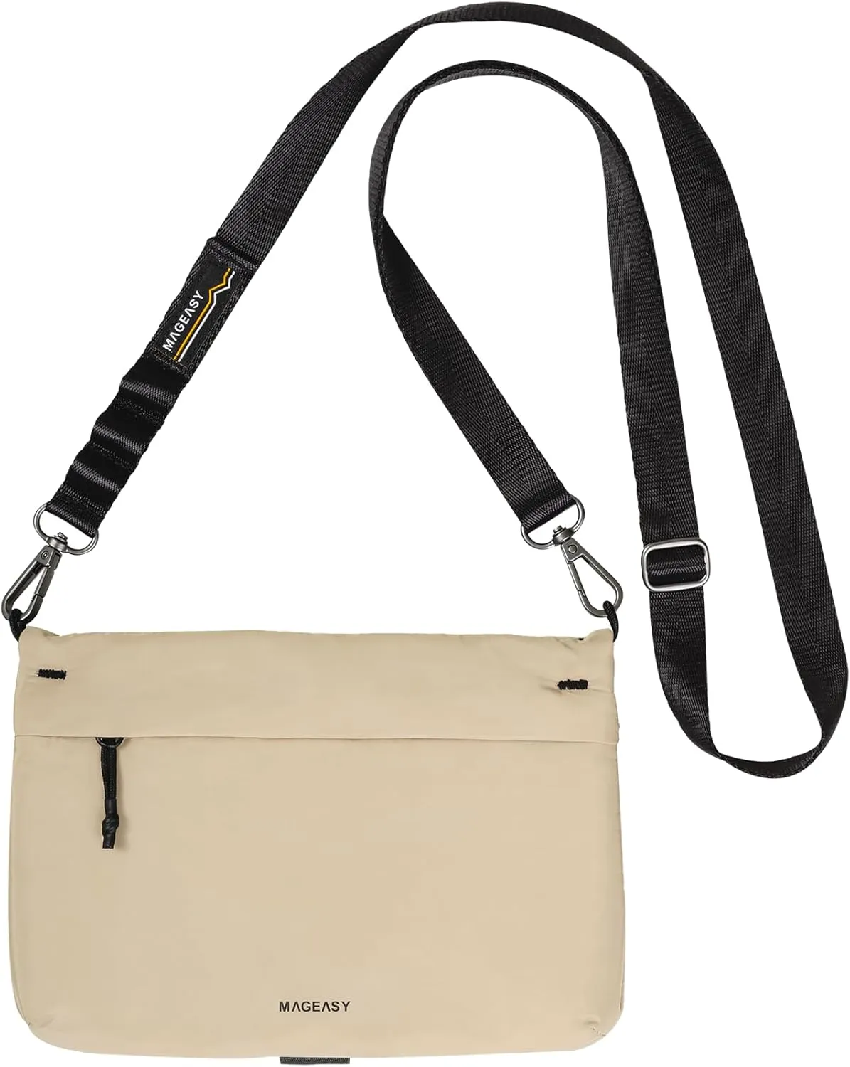 MAGEASY Small Crossbody Bag - Water-Resistant Small Sacoche Bag | Fit 6.9" Phone, Keys, Earbuds, Passport & More - 2L Sacoche