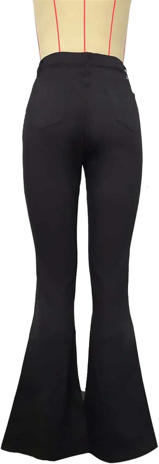 Maiyifu-GJ Women's Flare Bell Bottom Jeans High Rise Slimming Wide Leg Denim Jeans Retro Slim Boot Cut Jean Trousers