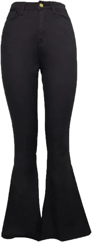 Maiyifu-GJ Women's Flare Bell Bottom Jeans High Rise Slimming Wide Leg Denim Jeans Retro Slim Boot Cut Jean Trousers