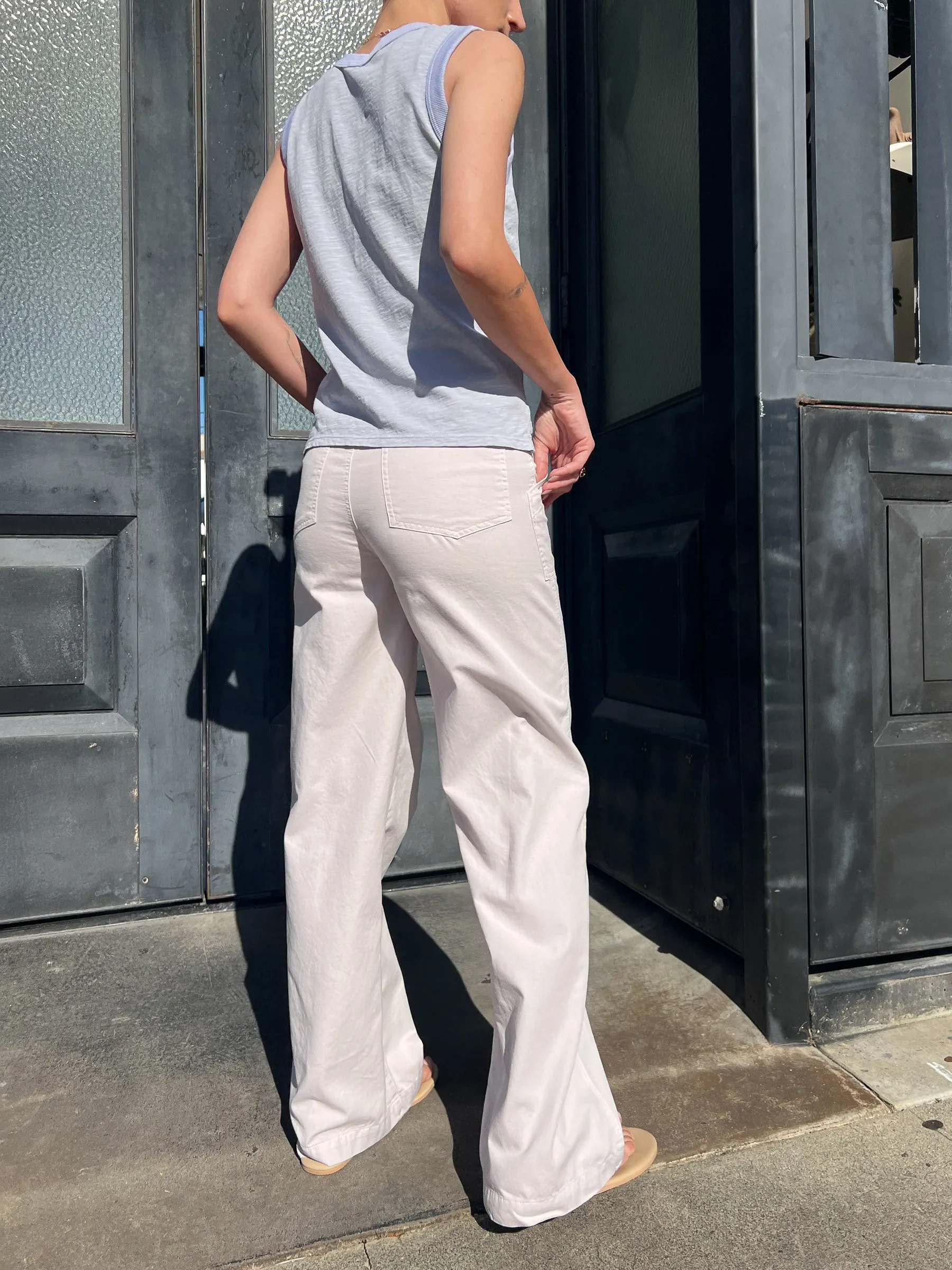 Max Pant in Washed Canvas - Fog