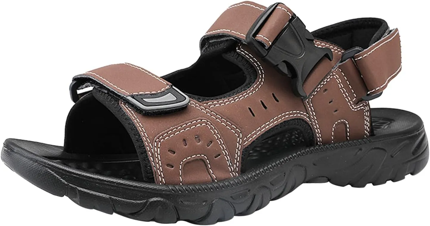 Men Orthopedic Sport Sandals Shoes with Soft Cushion Comfortable Walking Sandal Arch Support Wide Width Summer Orthotic Athletic Slides