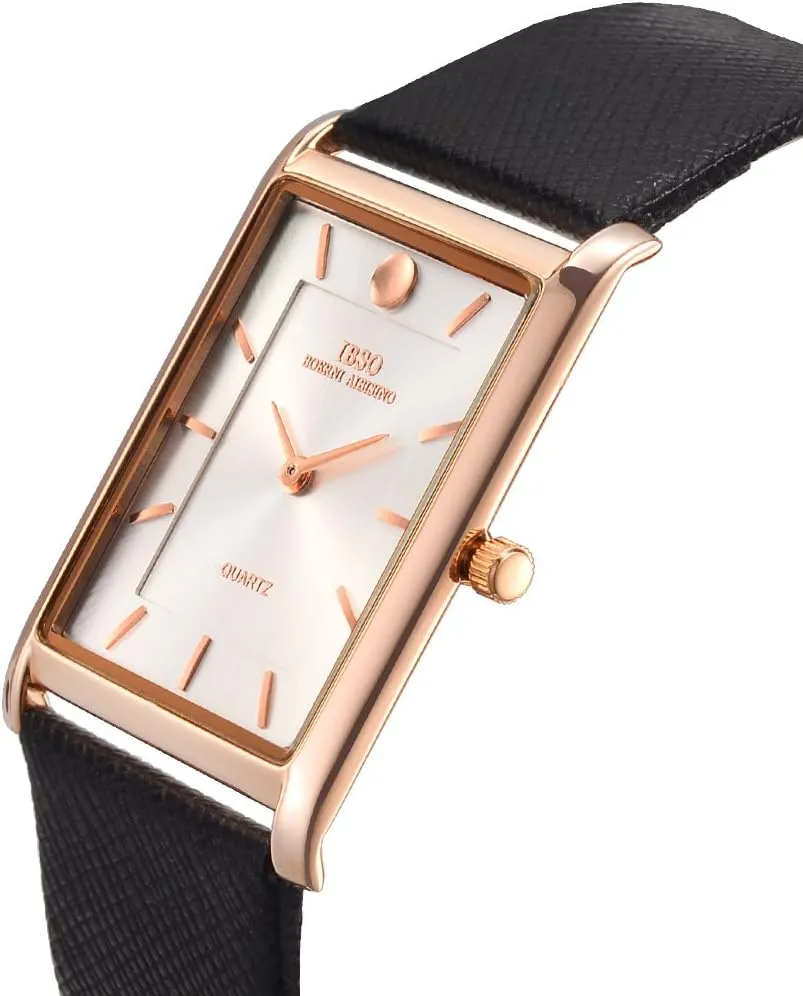 Men Watches 7MM Ultra-Thin Rectangle Dial Watch Classic Quartz Wristwatch