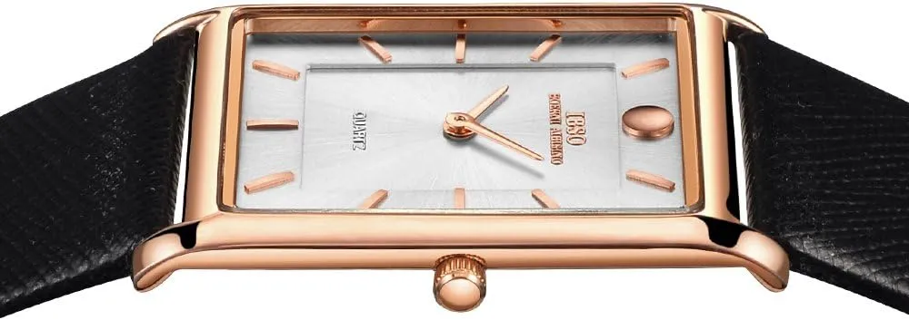 Men Watches 7MM Ultra-Thin Rectangle Dial Watch Classic Quartz Wristwatch