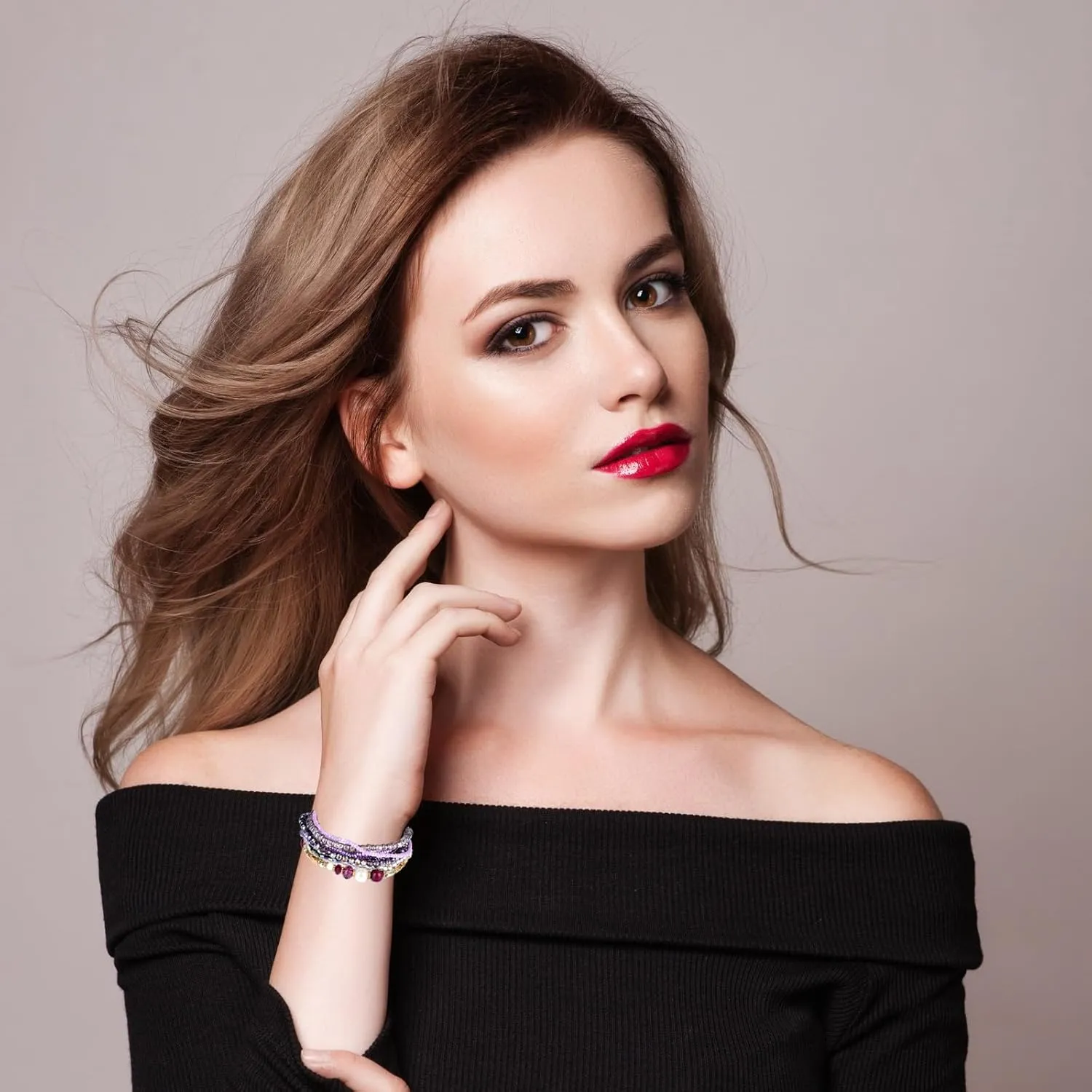 MengPa Beaded Bracelets for Women Trendy Stacks Boho Bead Bracelet Pack Friendship Jewelry