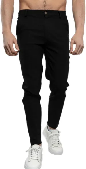 Mens Dress Pants Slim Fit Classic Stretch Chino Pants Casual Business Golf Pants Slacks Tapered Trousers