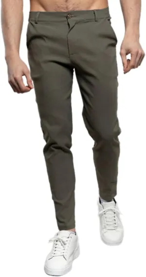 Mens Dress Pants Slim Fit Classic Stretch Chino Pants Casual Business Golf Pants Slacks Tapered Trousers