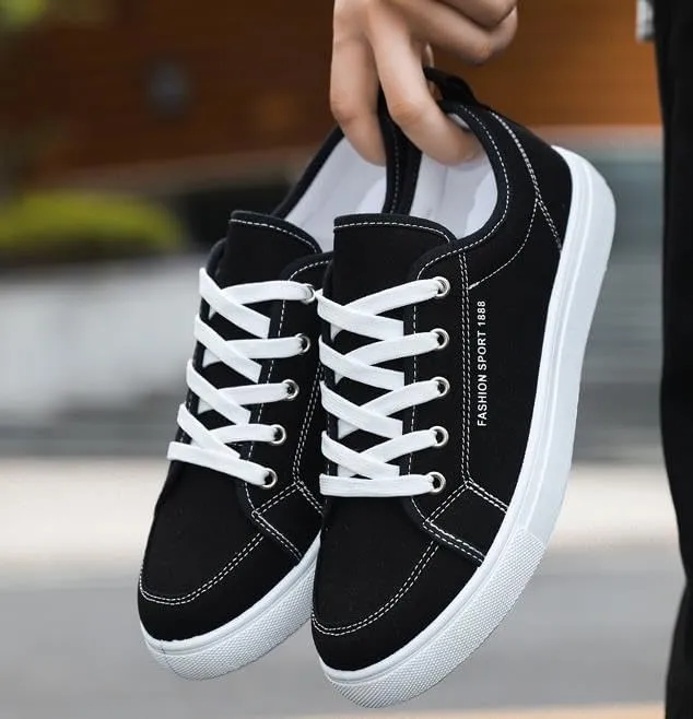 Men's Fashion Sneakers Canvas Shoes, Skateboard Shoes Comfortable Casual Walking Shoes