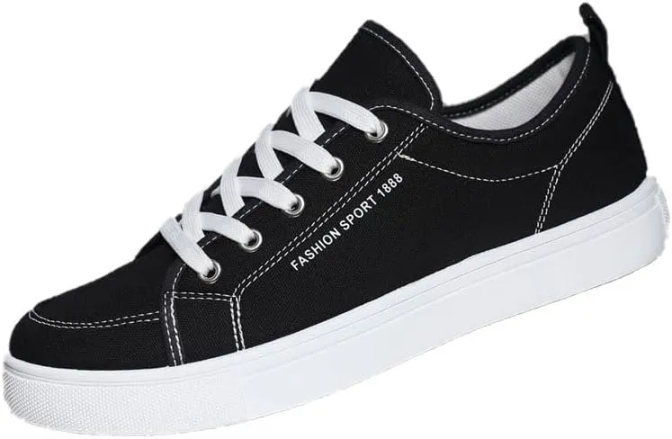 Men's Fashion Sneakers Canvas Shoes, Skateboard Shoes Comfortable Casual Walking Shoes