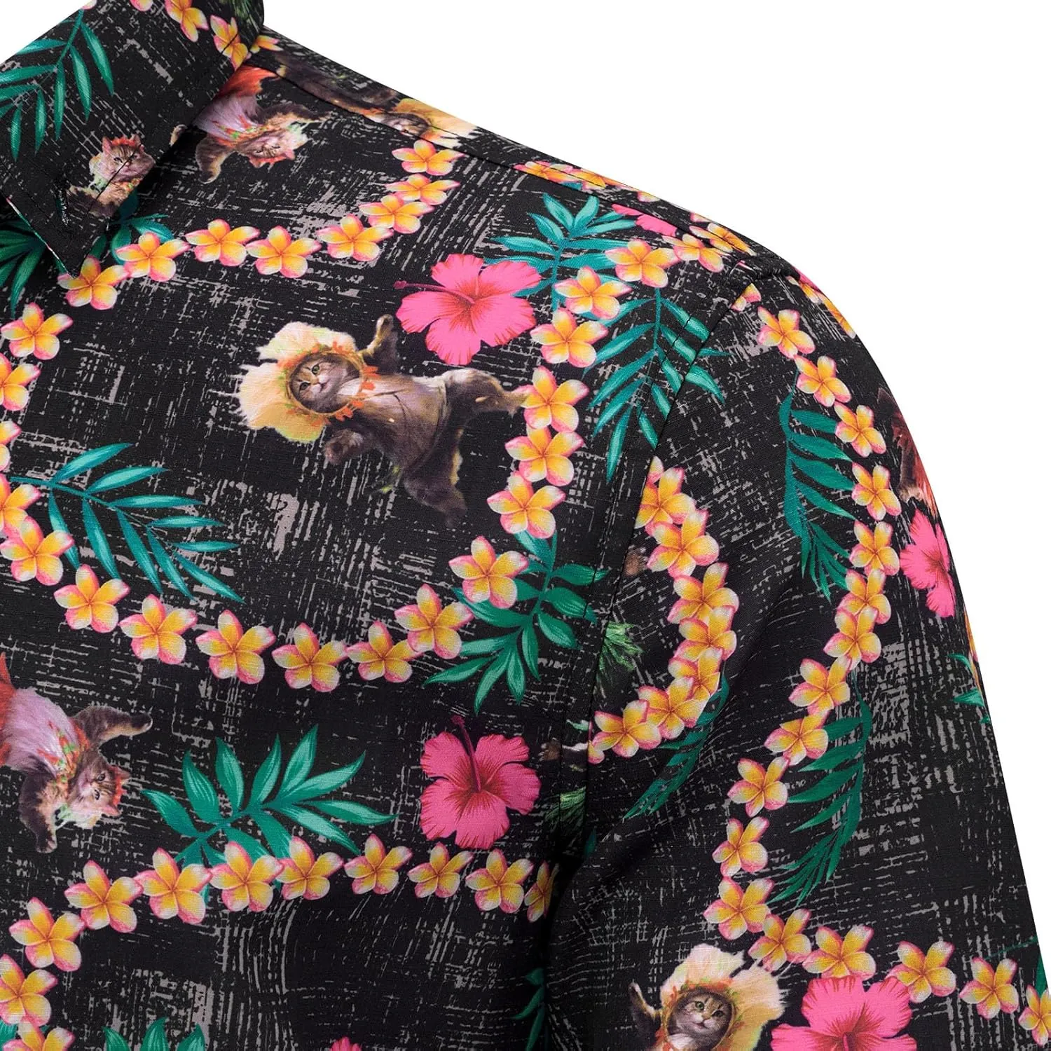 Mens Funny Hawaiian Short Sleeve Casual Button Down Shirts