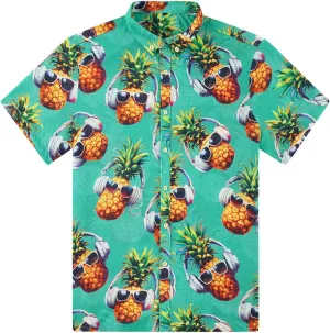 Mens Funny Hawaiian Short Sleeve Casual Button Down Shirts