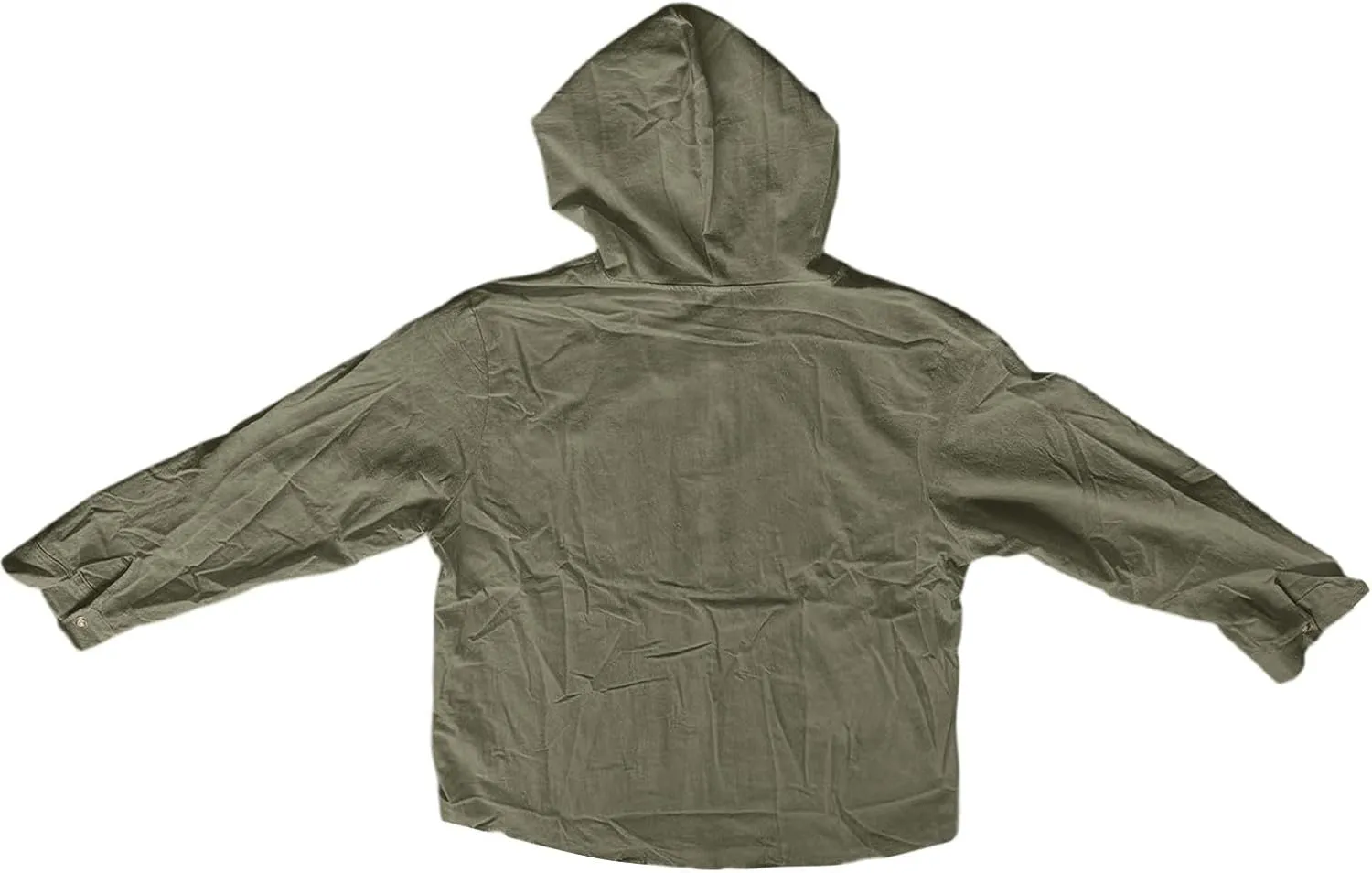 Men's Linen Shirts Long Sleeve Summer Button Down Drawstring Shirt with Hooded Hawaiian Fashion Outfits