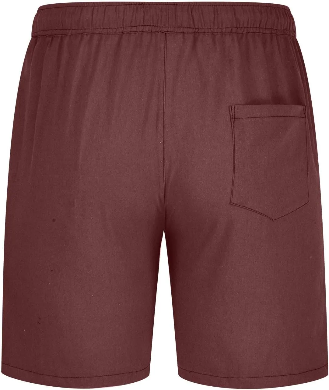 Men's Linen Shorts Loose Fit Summer Beach Shorts Elastic Waist Drawstring Casual Shorts Big and Tall Short Pants
