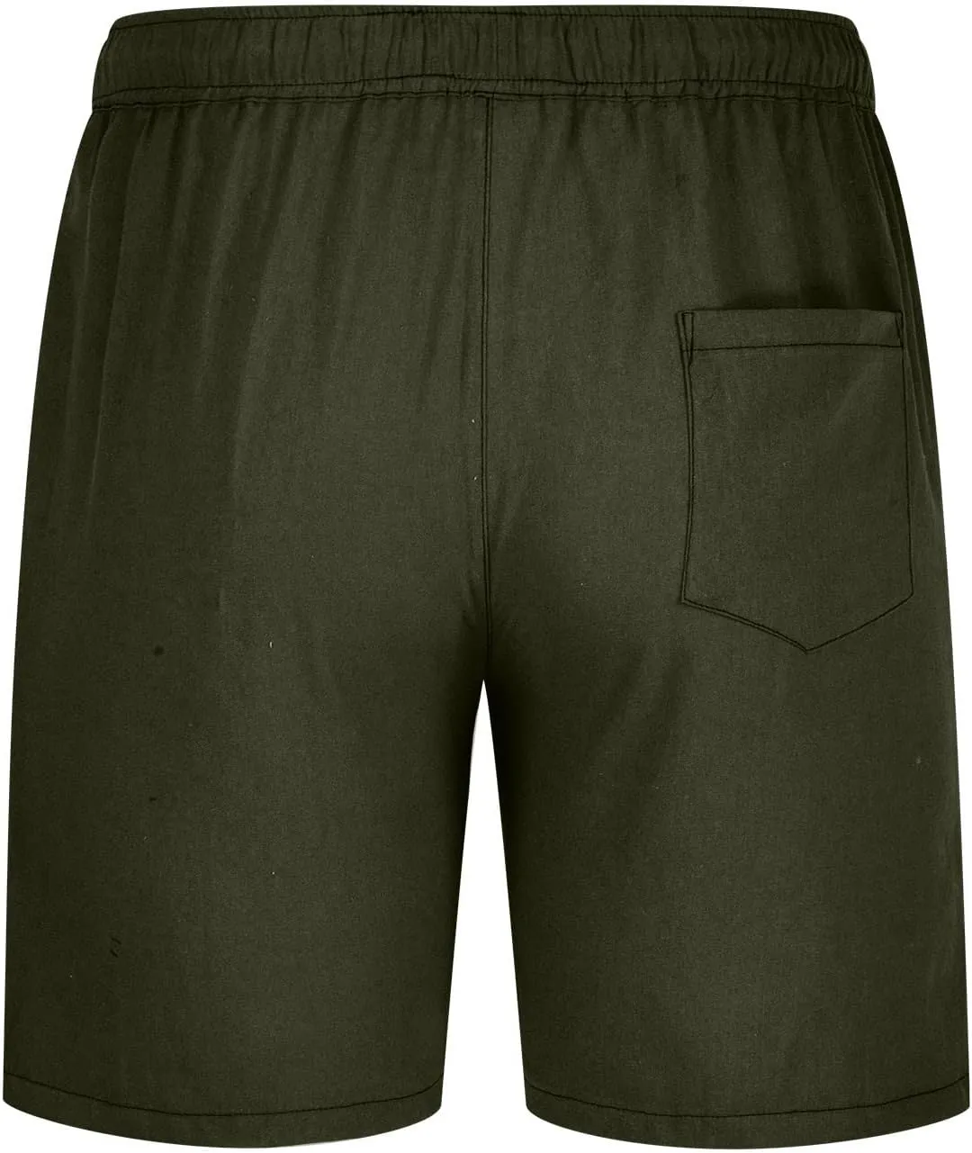 Men's Linen Shorts Loose Fit Summer Beach Shorts Elastic Waist Drawstring Casual Shorts Big and Tall Short Pants