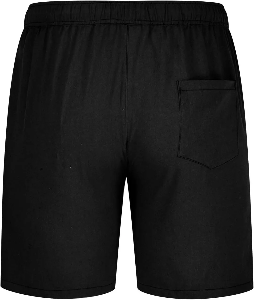 Men's Linen Shorts Loose Fit Summer Beach Shorts Elastic Waist Drawstring Casual Shorts Big and Tall Short Pants