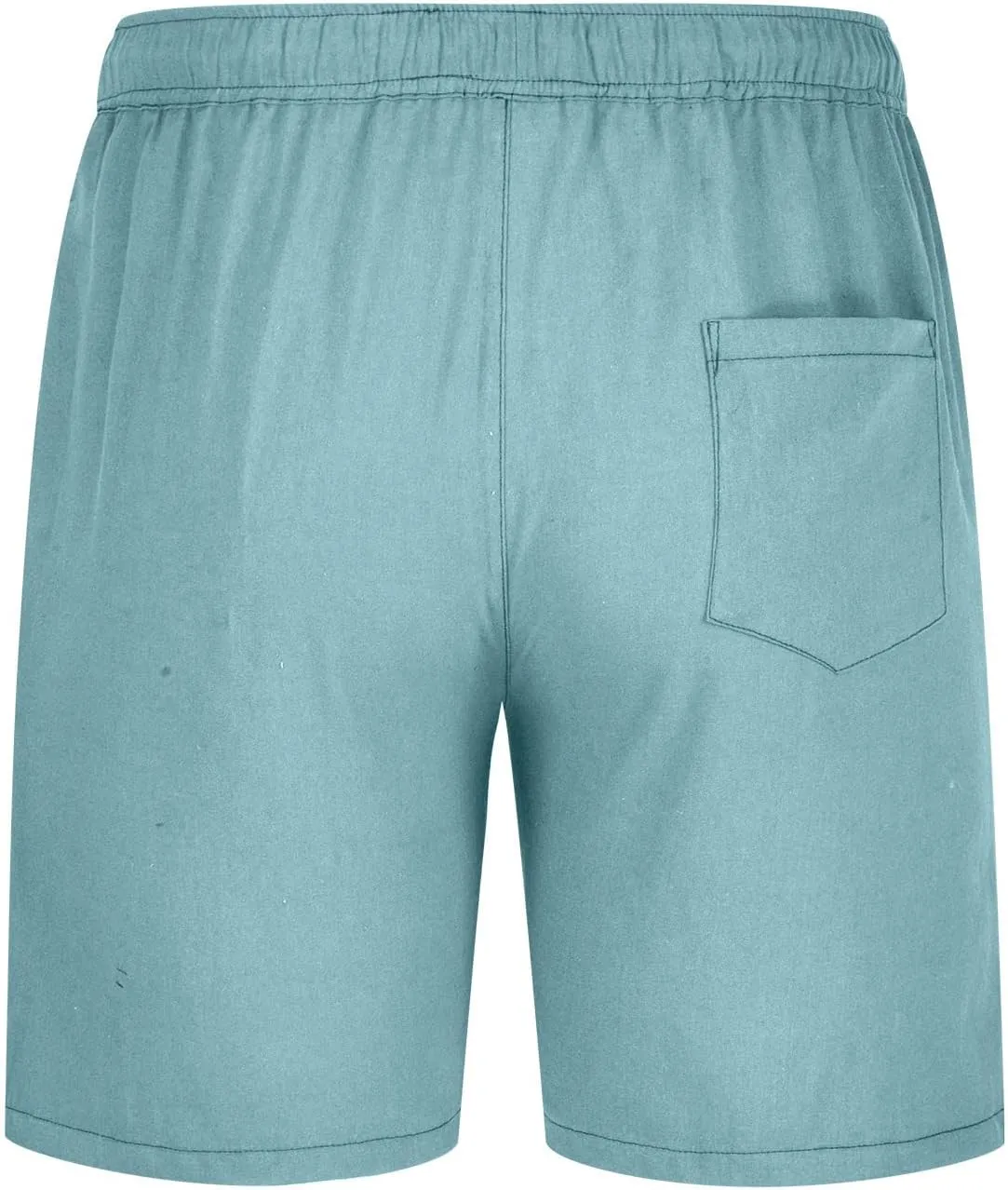 Men's Linen Shorts Loose Fit Summer Beach Shorts Elastic Waist Drawstring Casual Shorts Big and Tall Short Pants