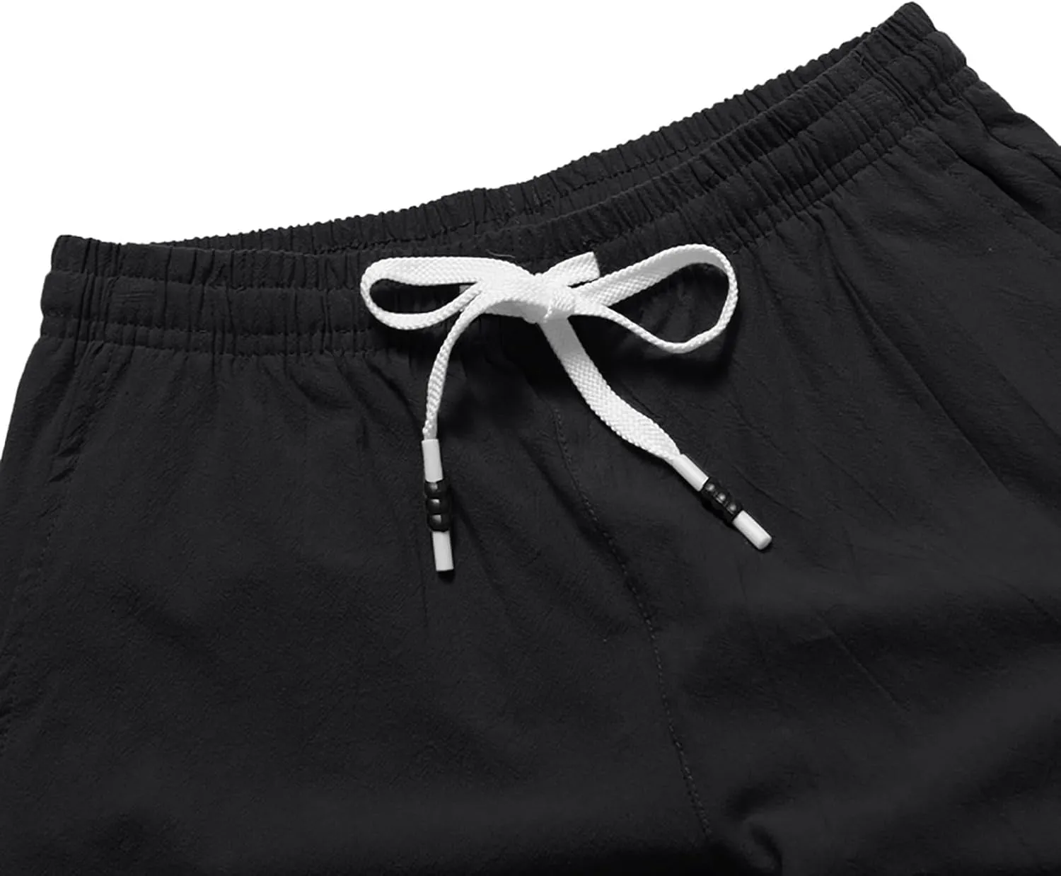 Mens Linen Shorts Summer Beach Vacation Shorts 2024 Trendy Button Up Elastic Waist Pants Lightweight Drawstring Yoga Shorts