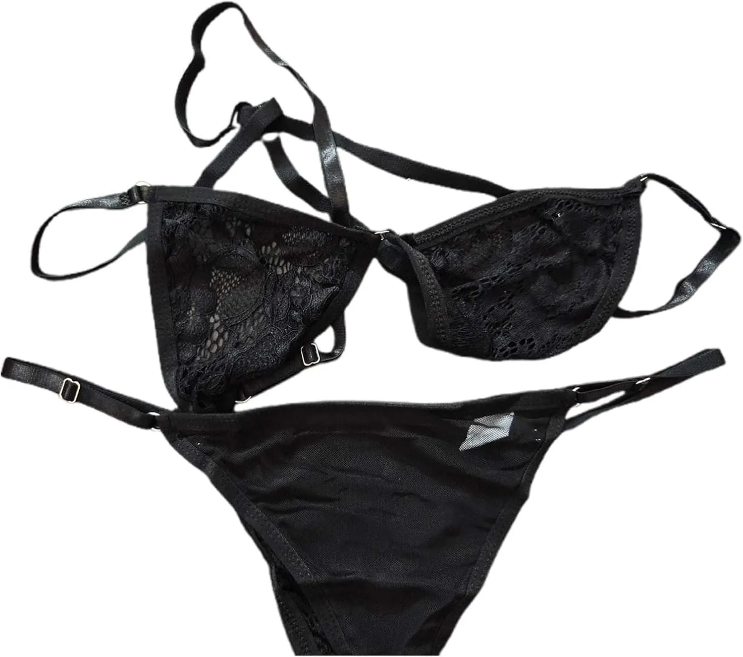 Men's New Female Bra Gay Sex Underwear Lace Underwear Set Mesh Outfit Men