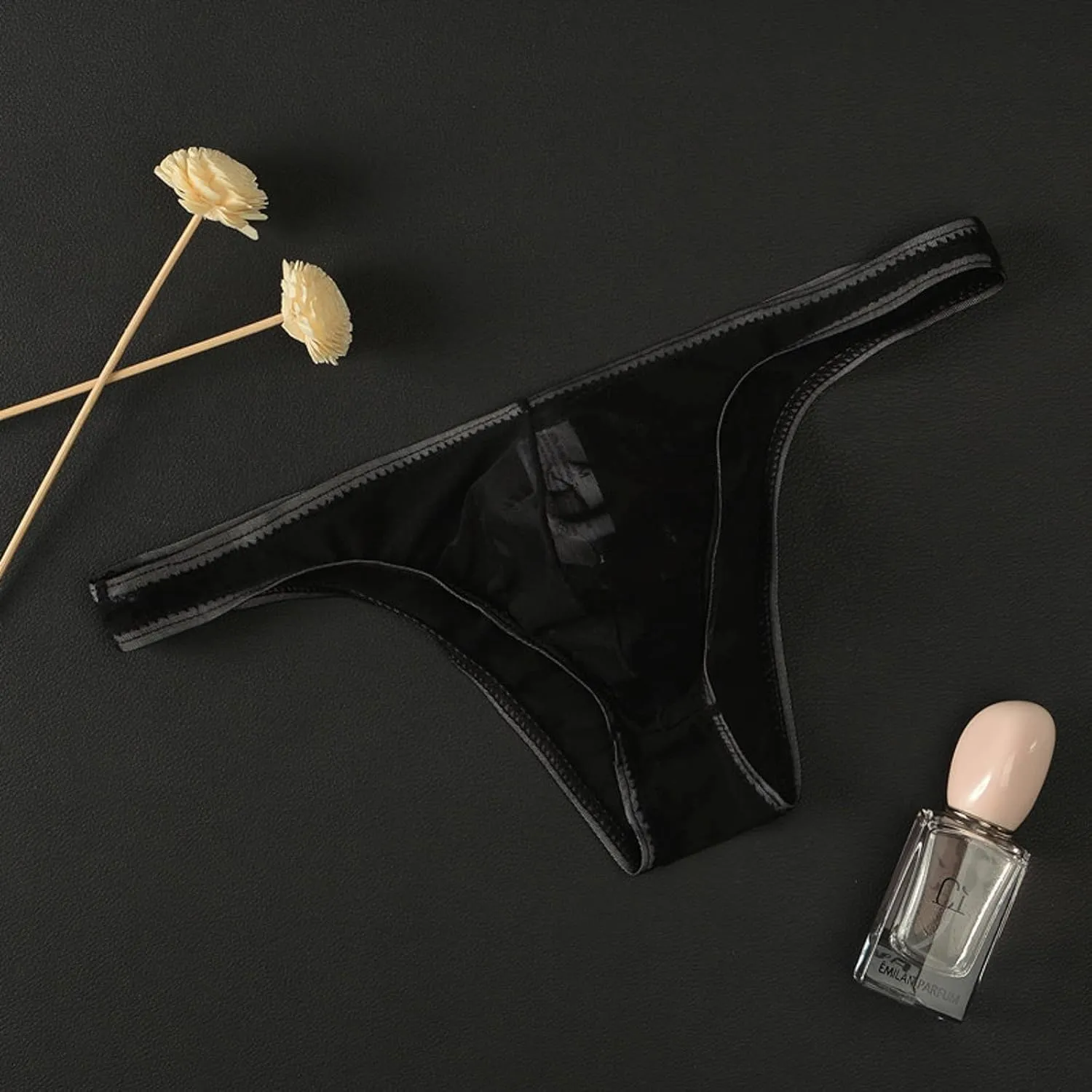 Mens Ransparent Thong Thin Mesh Sexy Underwear Biker Leather