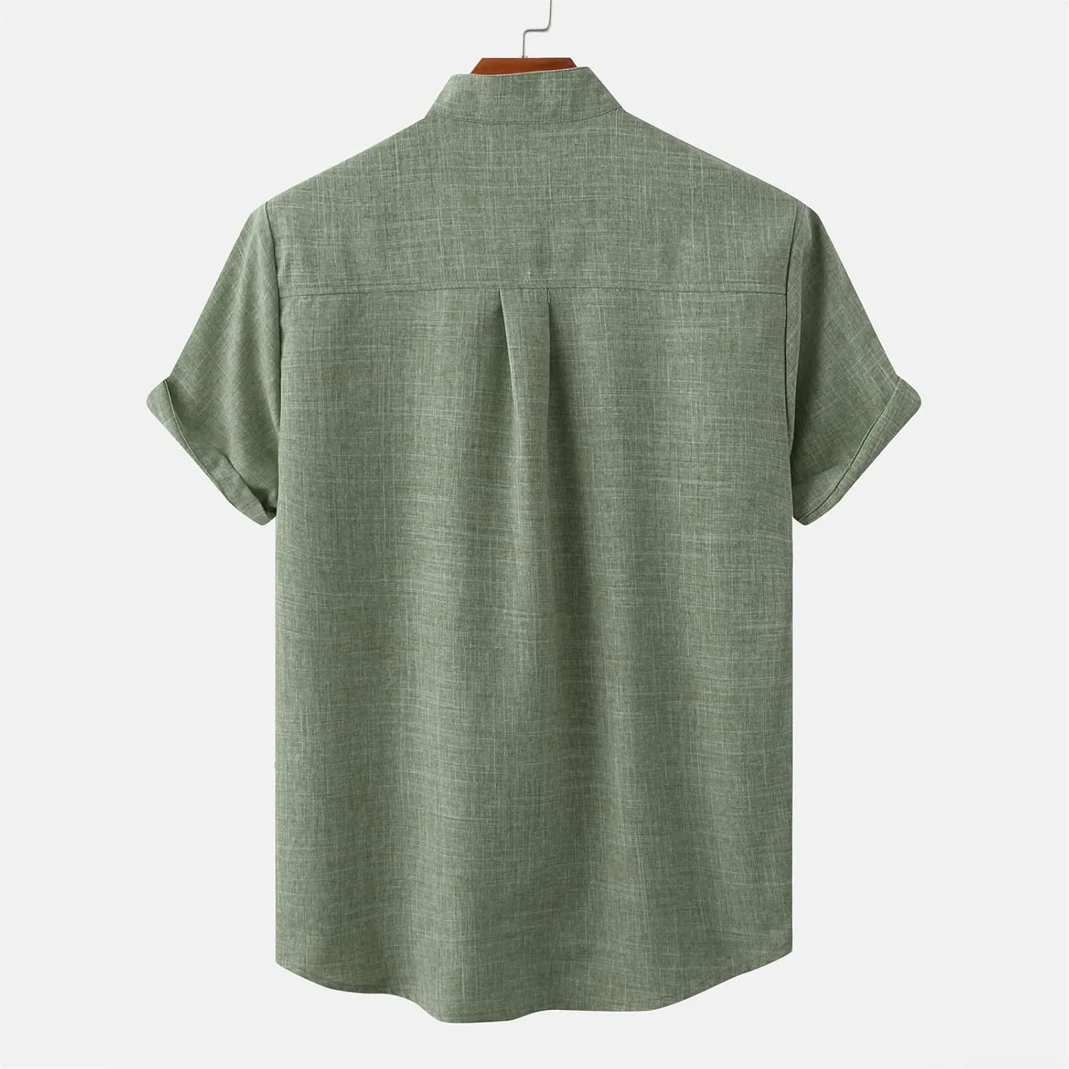 Mens Short Sleeve Button Down Shirts Textured Wrinkle Free Business Casual Work Dress Shirt Summer Tshirt Outfits Clothes