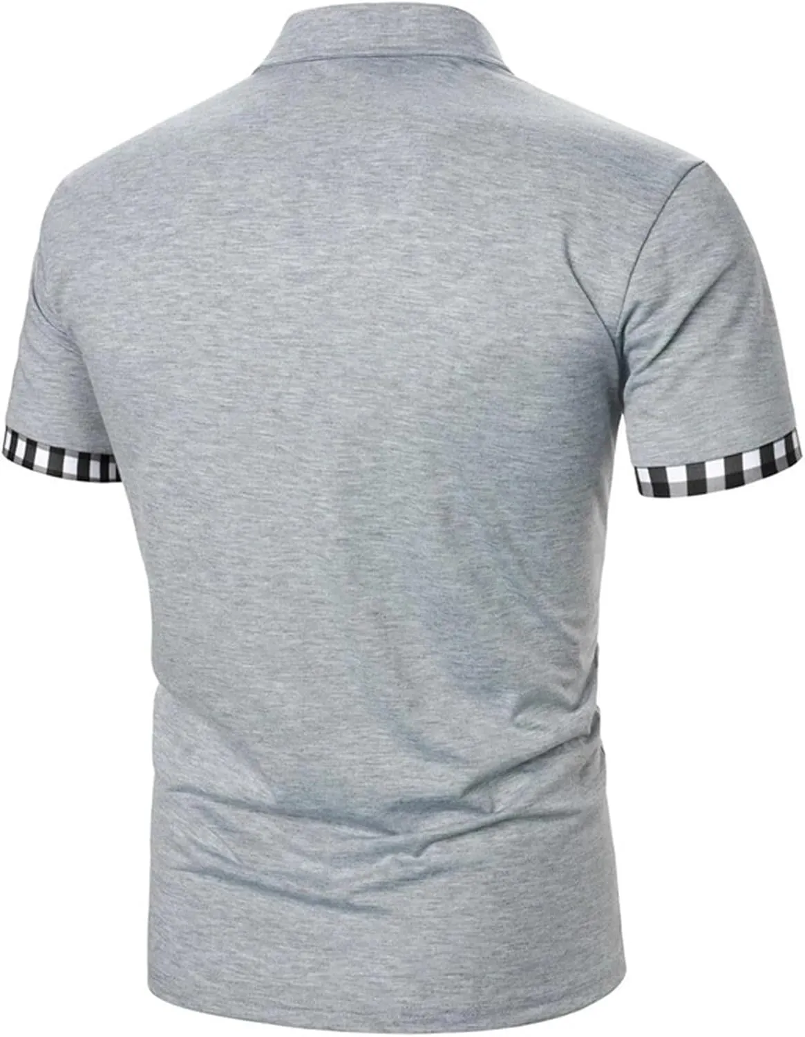 Mens Short Sleeve Henley Polo Shirts Cotton Casual Work Office Work T-Shirt Slim Fit Gym Fitness Muscle Basic Tees